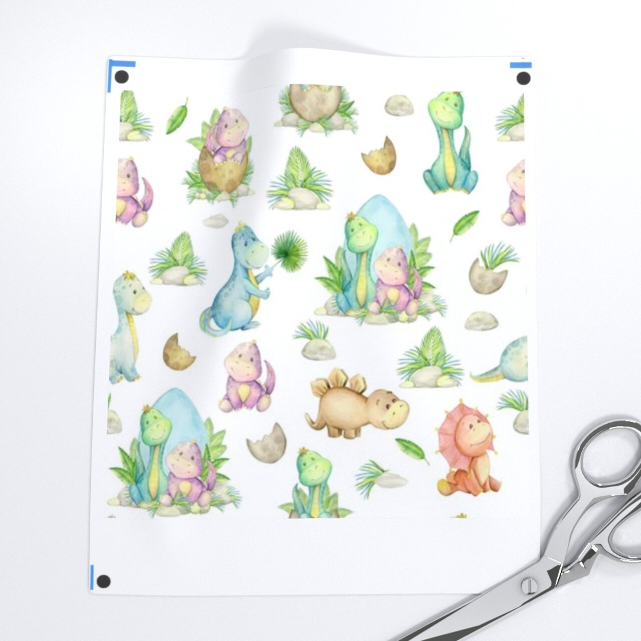 Friends Kids Boys Dino Reptile Triceratops Prehistoric Custom Printed Fabric by Spoonflower Various Fabrics by the Yard or Fat Quarter